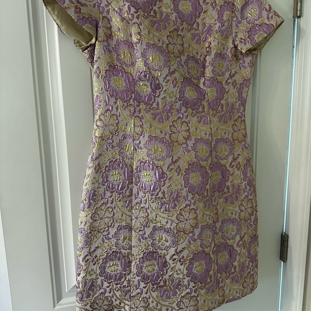 Lilly Pulitzer Purple Sheath Mini Dress with Cap Sleeves